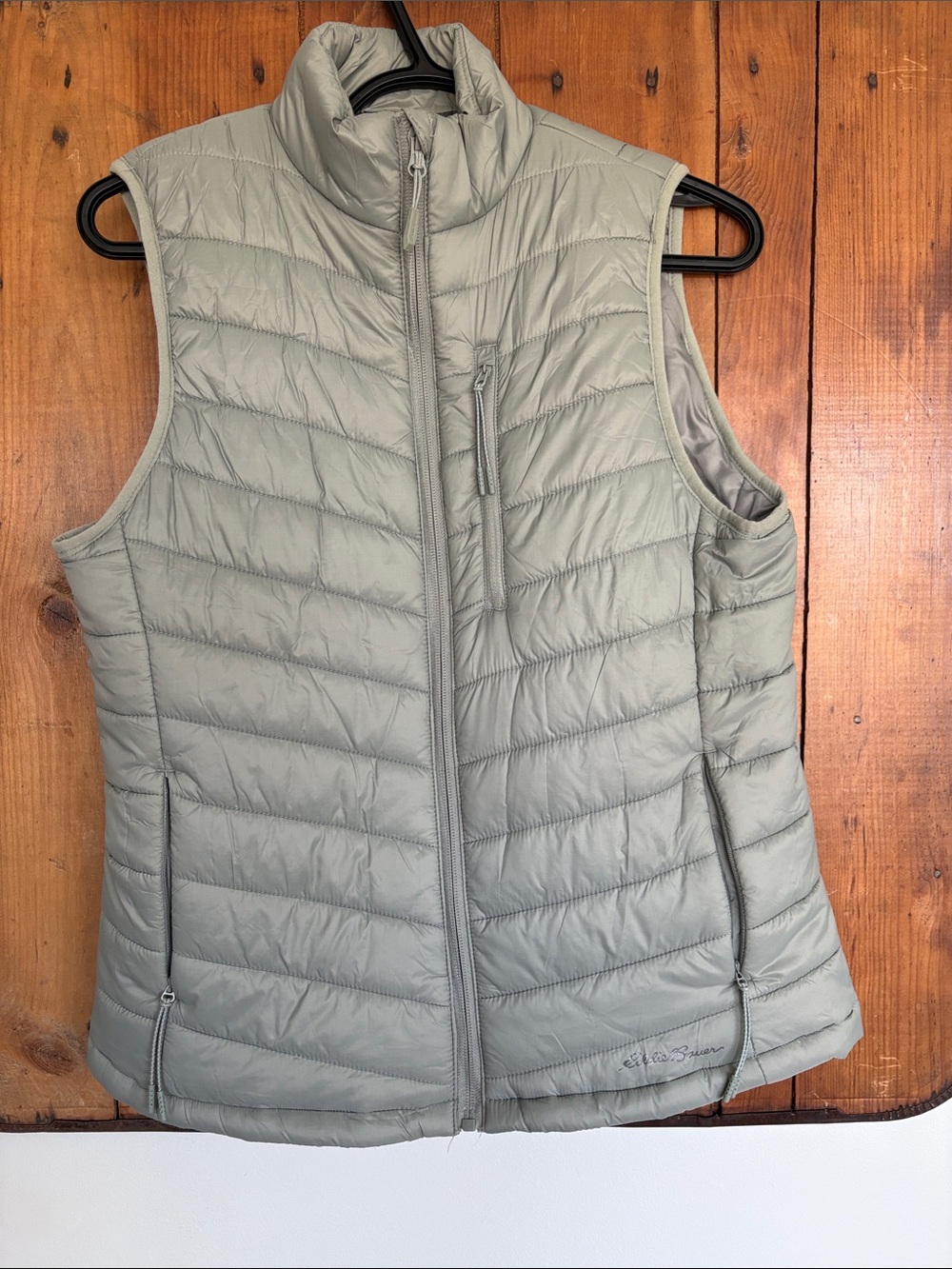 Eddie Bauer Sage Gray Quilted Vest